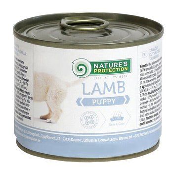 Вологий корм для цуценят всіх порід з ягнятиною Nature's Protection Puppy Lamb 200г KIK24521 фото