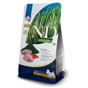 Сухой корм для собак мини пород Farmina N&D SPIRULINA LAMB ADULT MINI с ягненком, спирулиной и ягодами годжи F_177875 фото