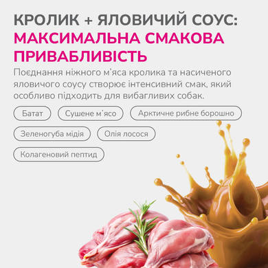 Функціональні ласощі для собак LK Baits Pet Nutrigo Treat Rabbit з кроликом та яловичим соусом (&Oslash; 12 мм), 150 г 7777011 фото