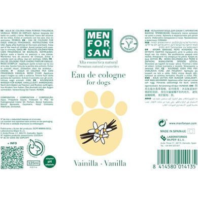 Одеколон для собак MenForSan Vanilla з ароматом ванілі 54102MFP099 фото
