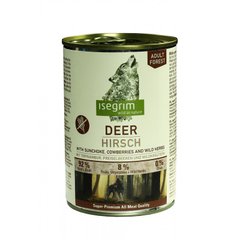 Консервований корм для собак ISEGRIM Deer with Sunchoke, Cowberries & Wild Herbs Оленина з топінамбуром, брусницею, травами 95707 фото