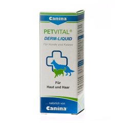 Витамины для кошек и собак Canina «PETVITAL Derm-Liguid» (для кожи и шерсти), цена | Фото