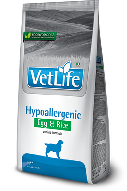 Сухий лікувальний корм для собак Farmina Vet Life Hypoallergenic Egg & Rice дієт. харчування, при харчовій алергії, 2 кг PVT020003S фото