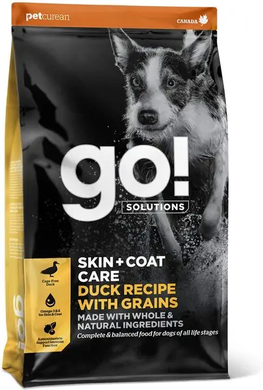 Сухий корм для собак з качкою Go! SKIN + COAT Duck Recipe with grain dog formula 127-2203 фото