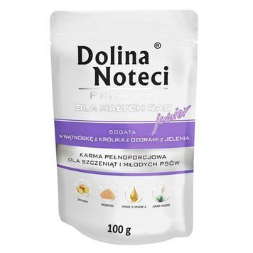 Пауч Dolina Noteci Premium для цуценят, юніорів собак маленьких порід з печінкою кролика та язиком оленя DN 100 (004) фото