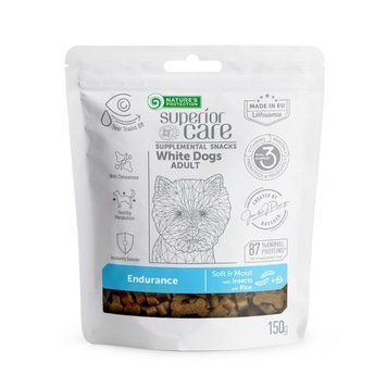 Ласощі для дорослих собак із білим забарвленням Nature's Protection Superior Care White Dogs Endurance з протеїном комах і рисом KIKNPSC47653 фото