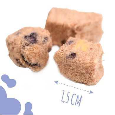 Ласощі для собак від 3-х місяців Mavsy freeze dried TURKEY SOUFFL&Eacute; WITH BLUEBERRIES суфле з індички та чорницею, 50 г FDMAVSY05 фото