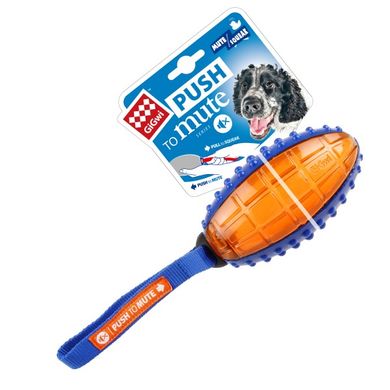 Іграшка для Собак Gigwi Push To Mute М'яч Регбі зі звуком, що вимикається 13 см Gigwi6177 фото