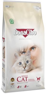 Сухий корм для котів BonaCibo Adult Cat Chicken & Rice with Anchovy з м'ясом курки, анчоусами і рисом BC406953 фото