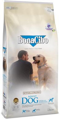 Сухий корм для собак BonaCibo Adult Dog Chicken & Rice with Anchovy з м'ясом курки, анчоусами і рисом BC405765 фото