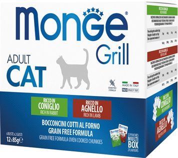 Влажный корм для кошек Monge Cat GRILL MIX кролик/ягненок Monge_70017534 фото