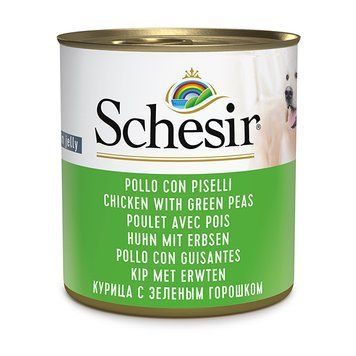 Консерви для собак Schesir Chicken With Green Peas Курка з зеленим горошком в желе 280312 фото