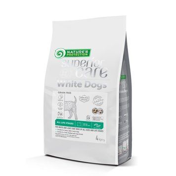 Сухий беззерновий корм для собак усіх розмірів і стадій життя Nature's Protection Superior Care White Dogs Grain Free Insect All Sizes&Life Stages з протеїном комах NPSC47600 фото