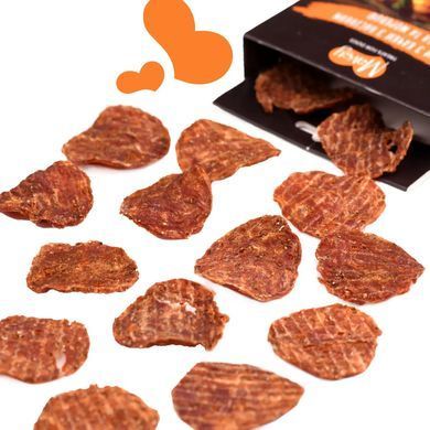 Ласощі для собак від 3-х місяців Mavsy Refined jerky DUCK CHIPS WITH CHIA SEEDS AND CARROTS чіпси з качки з насінням чіа та морквою, 50 г LSRM04 фото
