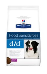 Сухой лечебный корм для собак Hill's Prescription diet d/d Food Sensitivities с уткой и рисом, цена | Фото