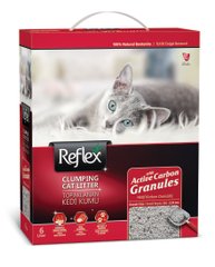 Бентонитовый наполнитель REFLEX (Рефлекс) для кошек серый активный карбон TKMREF0004 фото