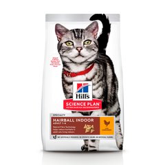 Сухой корм для выведения шерсти взрослых домашних котов Hill's Science Plan Feline Adult Hairball&Indoor, цена | Фото