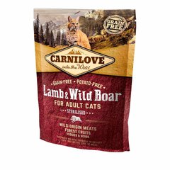 Сухой корм для стерилизованных кошек Carnilove Cat Lamb & Wild Boar - Sterilised (ягненок и кабан), цена | Фото