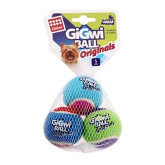 Іграшка для Собак Gigwi Ball Originals М'яч з пищалкою 3 шт 5 см Gigwi6119 фото