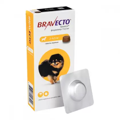 Bravecto (бравекто) таблетки от блох и клещей для собак от 2 до 4,5 кг, цена | Фото