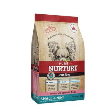 Беззерновий сухий корм для собак малих та міні-порід Pure Nurture Grain Free Small& Mini Adult з лососем та колотим горохом PN_3032 фото