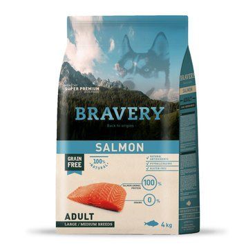 Сухий корм для собак середніх та великих порід BRAVERY Salmon Large/Medium Adult з лососем 04PE004000.0024.0096 фото