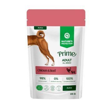 Вологий корм для активних собак Nature's Protection Prime Active Adult Dogs Chicken and Beef з куркою і яловичиною NPPR47923 фото