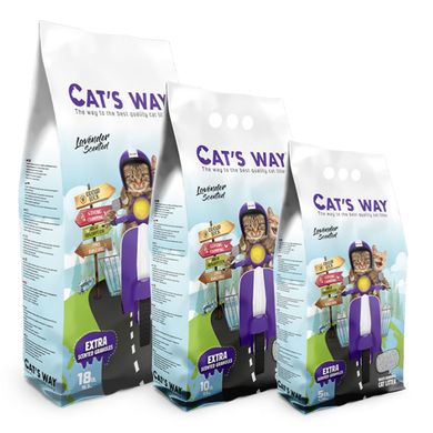 Бентонитовый наполнитель CAT'S WAY лаванда (фиолетовые гранулы) CW_020363 фото