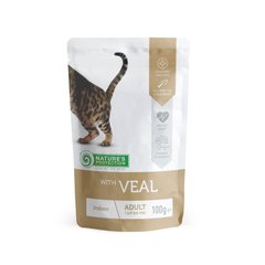 Вологий корм для дорослих котів з телятиною Nature's Protection Indoor with Veal 100 г KIK45692 фото