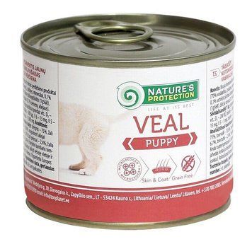 Вологий корм для цуценят всіх порід з телятиною Nature's Protection Puppy Veal 200г KIK45086 фото