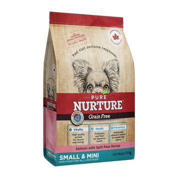 Беззерновой сухой корм для собак малых и мини-пород Pure Nurture Grain Free Small& Mini Adult с лососем и колотым горохом PN_3031 фото