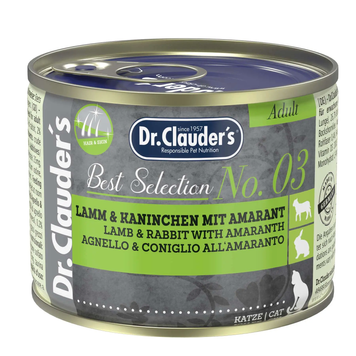 Вологий корм для котів Dr.Clauder&rsquo;s Best Selection №3 ягня та кролик з амарантом 22603200 фото