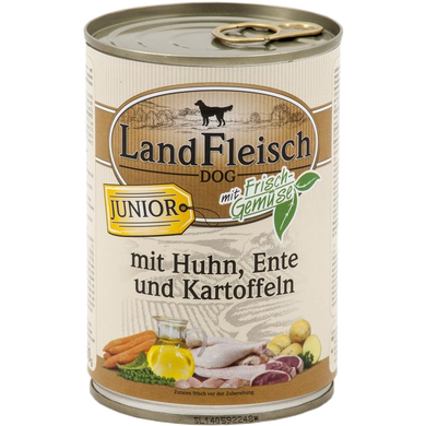 Консерви для цуценят LandFleisch з куркою, качкою та картоплею LF-0025023 фото