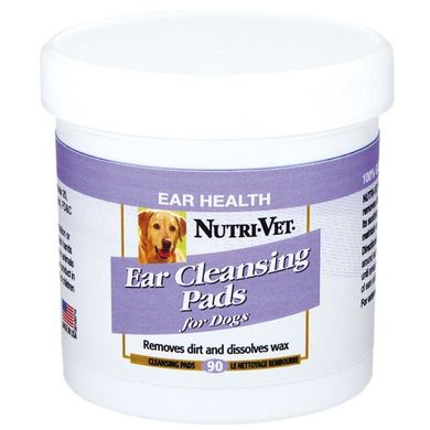 Влажные салфетки Nutri-Vet Dog Ear Wipe для гигиены ушей собак, 90 шт. 99924 фото