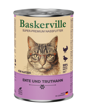 Вологий корм для котів Baskerville з качкою та індичкою 1004249 /21517 фото