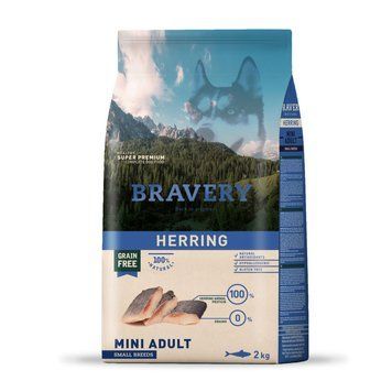 Сухий корм для собак дрібних порід BRAVERY Herring Mini Adult з оселедцем 04PE002000.0022.0192 фото