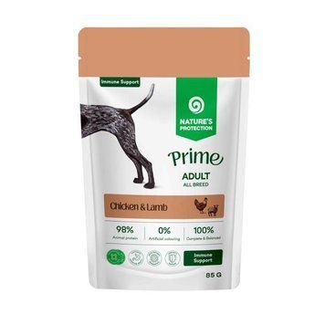 Вологий корм для собак для зміцнення імунітету Nature's Protection Prime Immunity Support Adult Dogs Chicken and Lamb з куркою і ягням NPPR47953-K2 фото