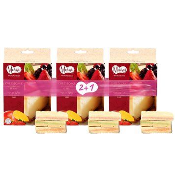 Сет смаколиків для собак собак від 3-х місяців Mavsy Freeze dried CHEESECAKE WITH APPLE, CRANBERRIES AND MANGO чізкейк з яблуком, журавлиною та манго SFDMAVSY10 фото