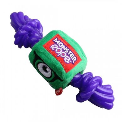 Іграшка для Собак Gigwi Monster Rope з пищалкою і Міцним Гумовим Канатом Зелений 18 см Gigwi8026 фото