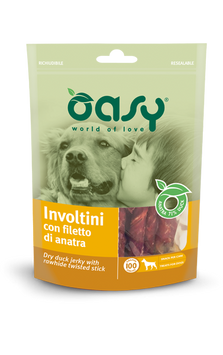 Лакомства для собак OASY DOG Dry Jerky Rawhide Twisted Stick утка oasy_3017346960 фото