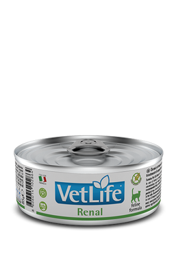 Вологий лікувальний корм для кішок Farmina Vet Life Renal дієт. харчування, для підтримки функції нирок, 85 г PVT085003 фото