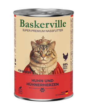 Вологий корм для котів Baskerville з м'ясом курки та сердечками 1004252 /21533 фото