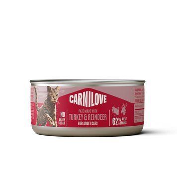 Вологий корм для котів Carnilove Turkey & Reindeer паштет індичка і північний олень 100 г CL_101393 фото