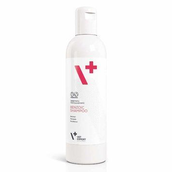 Антибактериальный противогрибковый шампунь Vet Expert Benzoic Shampoo для кошек и собак с жирной кожей 200302 фото