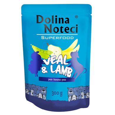 Пауч Dolina Noteci Superfood для собак с телятиной и бараниной DN 300 (531) фото
