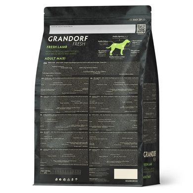 Сухий корм для дорослих собак великих порід Grandorf FRESH LAMB & SWEET POTATO ADULT DOG MAXI з ягням та бататом MaxiLamb3 фото