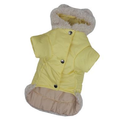 Куртка з хутром жовта K-28 K-28/5 фото