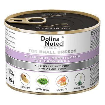 Консервований корм Dolina Noteci Premium для собак маленьких порід з кроликом, квасолею та корич. рисом DN 185 (427) фото
