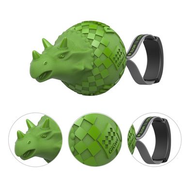 Іграшка для Собак Gigwi Dinoball Динозавр Зелений зі звуком, що відключається 14 см Gigwi6460 фото