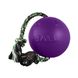 Іграшка для собак м'яч з канатом Джоллі Петс Ромп-н-Ролл середня фіолетова арт 606PRP 606PRP фото